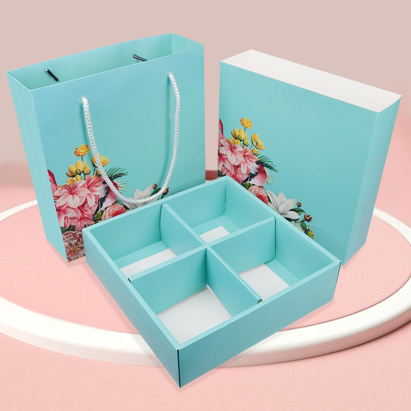 Custom White Dessert Drawer Box & Gift Bag Set