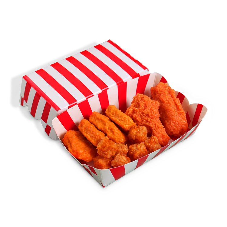 Dual-Side Printed Boat Food Box Takeaway Food Packaging